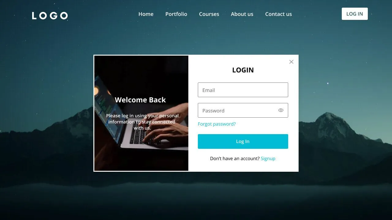 Create a Website with a Login/Registration Form in HTML, CSS and JavaScript